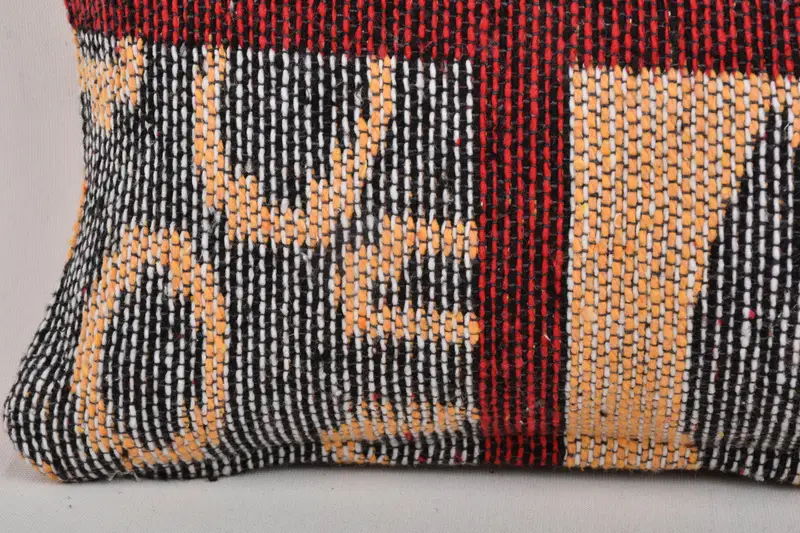 Yoga Pillow, Antique Pillows, Kilim Cushion Sham, Ikat Pillow Sham, 8x16 Red Pillow Cover, Cushion Cover, Handmade Kilim Cushion - 4