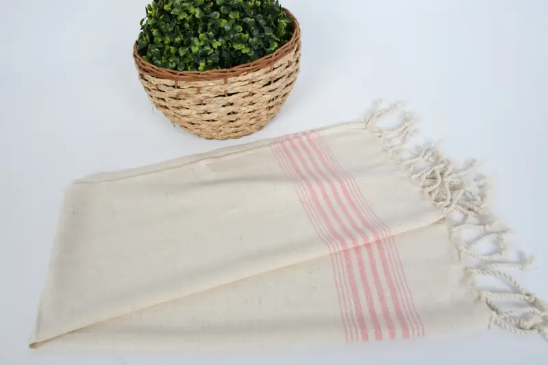 Yaz havlu, Sevgililer Günü Hediyesi, mutfak havlu, kişiselleştirilmiş hediyeler, gelin için düğün günü hediyesi, düğün iyilikleri, 36x18 keten çizgili havlu - 4