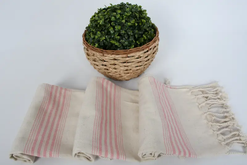Yaz havlu, Sevgililer Günü Hediyesi, mutfak havlu, kişiselleştirilmiş hediyeler, gelin için düğün günü hediyesi, düğün iyilikleri, 36x18 keten çizgili havlu - 8