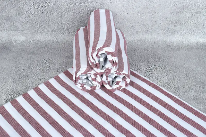 Unique Wedding Gift, Best Beach Towel, Valentines Day Gift Idea, 68x36 Cotton Striped Towel, Bachelorette Party Decorations, Embroidered Towel - 7