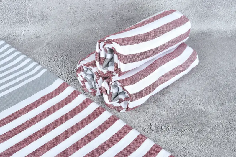 Unique Wedding Gift, Best Beach Towel, Valentines Day Gift Idea, 68x36 Cotton Striped Towel, Bachelorette Party Decorations, Embroidered Towel - 8