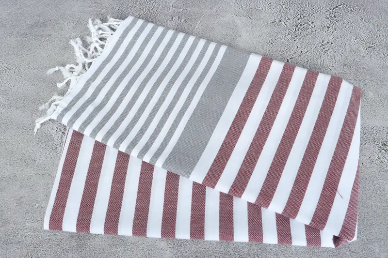 Unique Wedding Gift, Best Beach Towel, Valentines Day Gift Idea, 68x36 Cotton Striped Towel, Bachelorette Party Decorations, Embroidered Towel - 6
