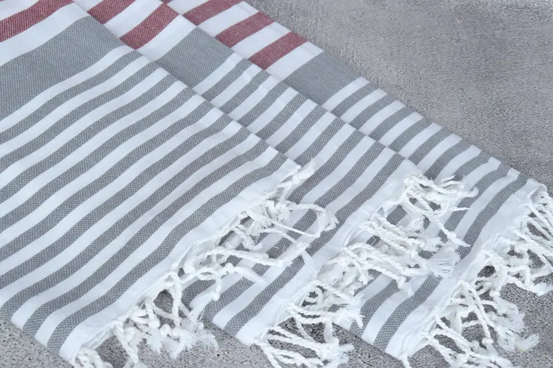 Unique Wedding Gift, Best Beach Towel, Valentines Day Gift Idea, 68x36 Cotton Striped Towel, Bachelorette Party Decorations, Embroidered Towel - 5