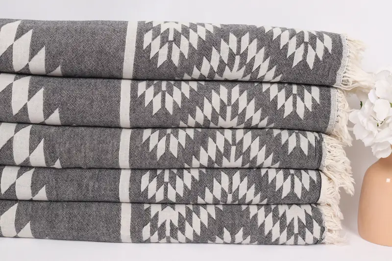 Wedding Gift Customized Blanket, Bedspread, Bridesmaid Gifts, 84x56 Cotton Kilim Towel, Personalized Blanket, Valentines Day Gift For Him - 3