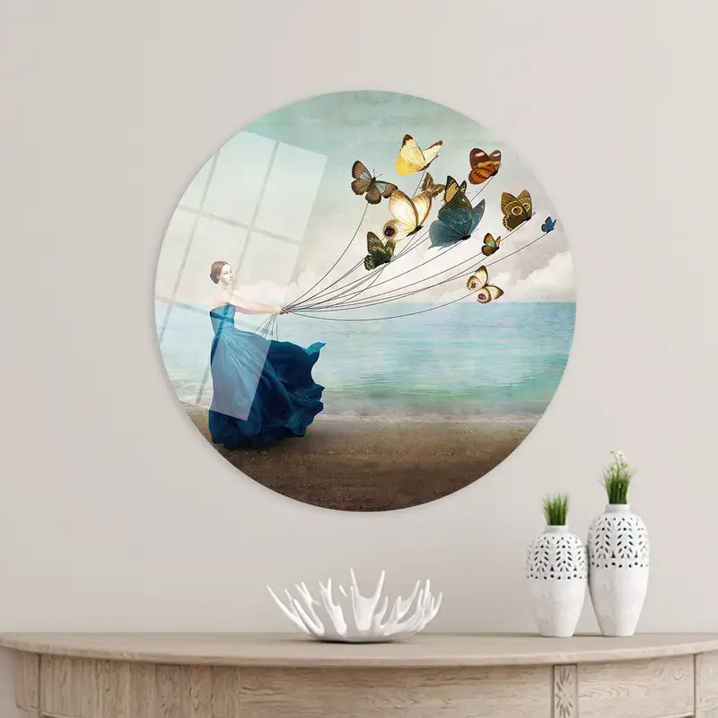 Elegant Butterfly Woman Canvas Print - Unique Wall Art Gift