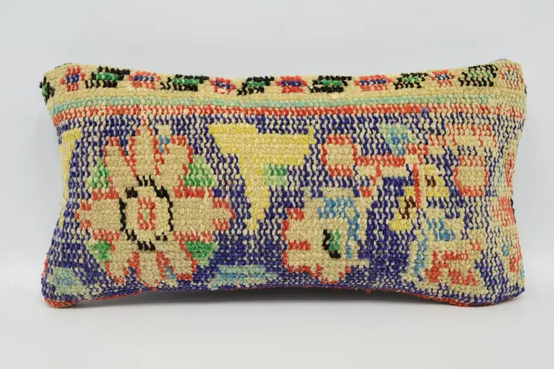 Wholesale Cushion, Traditional Pillow, 8x16 Blue Pillow, Handmade Kilim Cushion, Custom Pillow, Kilim Cushion Sham, Kilim Pillow Cover, Cushion Case - 1