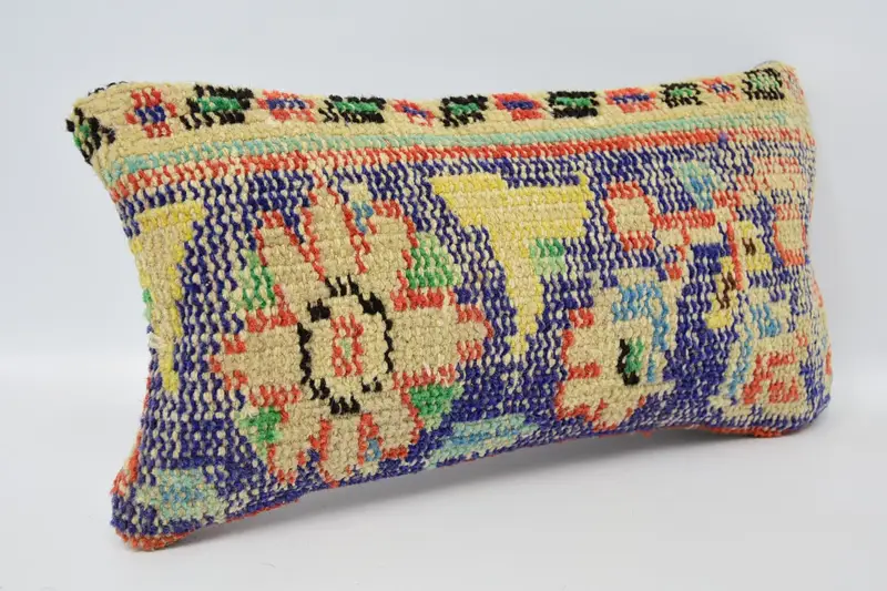 Wholesale Cushion, Traditional Pillow, 8x16 Blue Pillow, Handmade Kilim Cushion, Custom Pillow, Kilim Cushion Sham, Kilim Pillow Cover, Cushion Case - 3