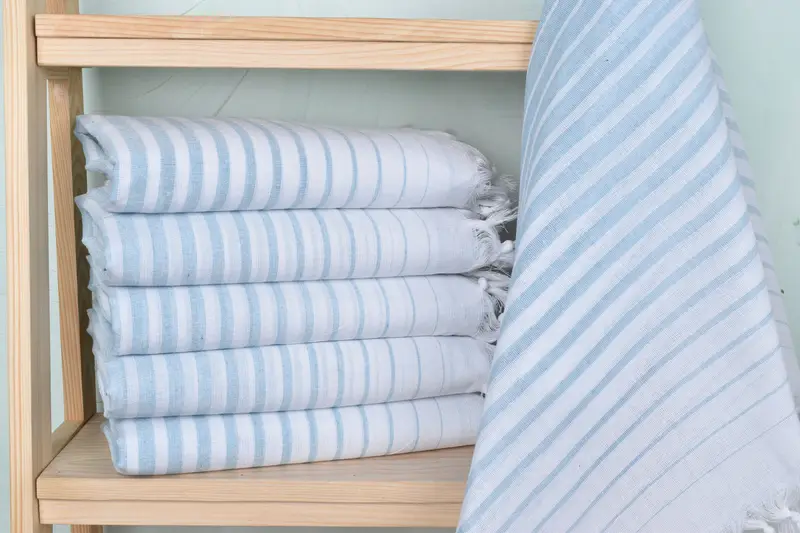 70x40 Baumwollstreifenhandtuch, Peshtemal -Handtuch, Monogramm Beachhandtuch, Brautjungferngefälle, bestes Hochzeitsgeschenk, maßgefertigte Hochzeitsgeschenke, Hauswarming -Geschenk - 1