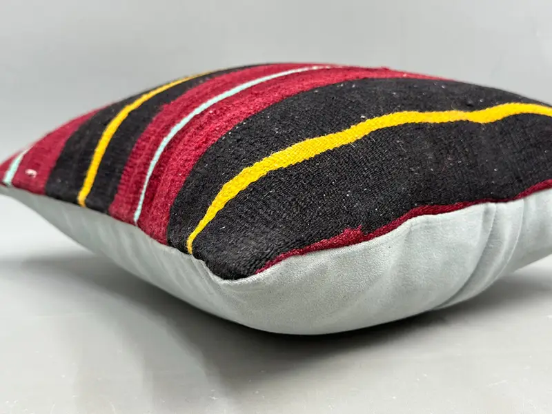Handmade Kilim Cushion, Interior Designer Pillow, Ethnic Pillow, Vintage Throw Cushion Cover, Pillow for Sofa, Pillow Cover, 18x18 Brown Pillow Case - 6