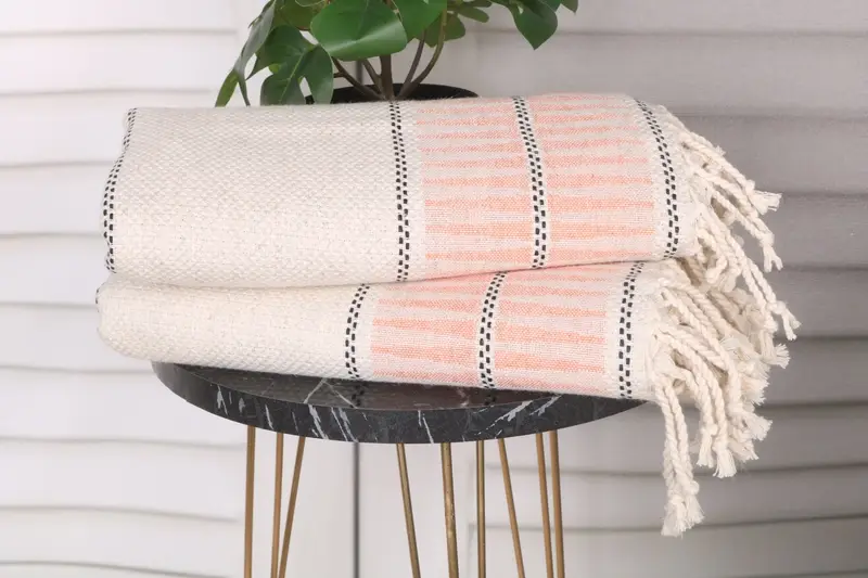 Turkish Beach Towel Monogram, Monogram Beach Towel, Embroidery Towel, Summer Gift, Bachelorette Favor, 70x40 Linen Striped Towel, Travel towel - 3