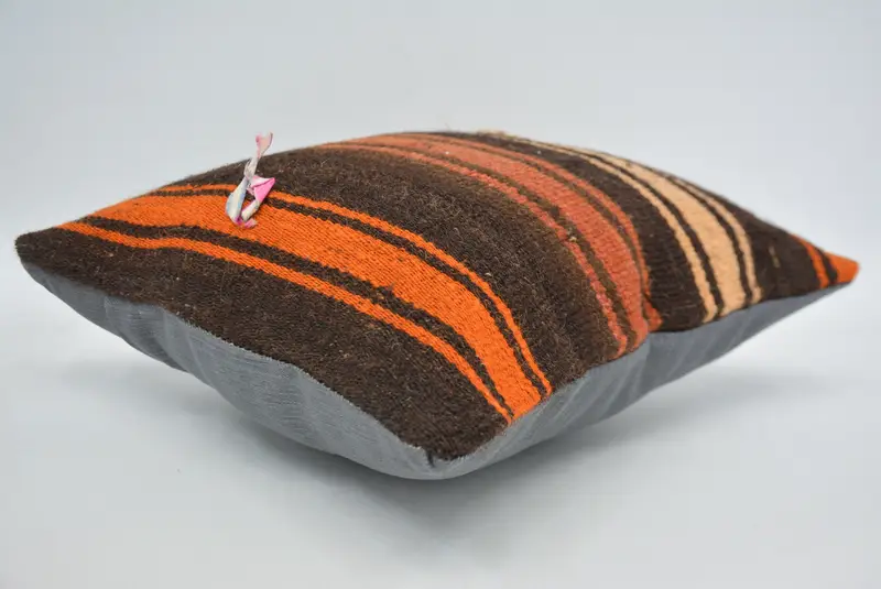 Home Decor Pillow, Pillow Case, Vintage Pillow, Ethnical Kilim Rug Pillow, Colorful Cushion, Traditional Pillow Sham, 14x14 Red Pillow - 6