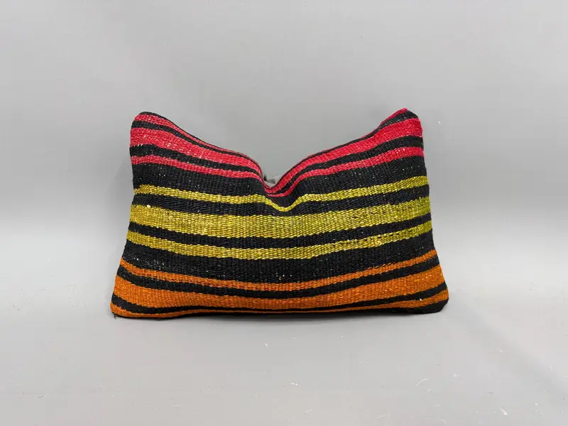 Knitted Pillow Cover, 12x20 Red Pillow Sham, Boho Pillow Sham Cover, Cushion, Pet Pillow, Gift Pillow, Turkish Bench Cushion Case, Vintage Pillow - 1