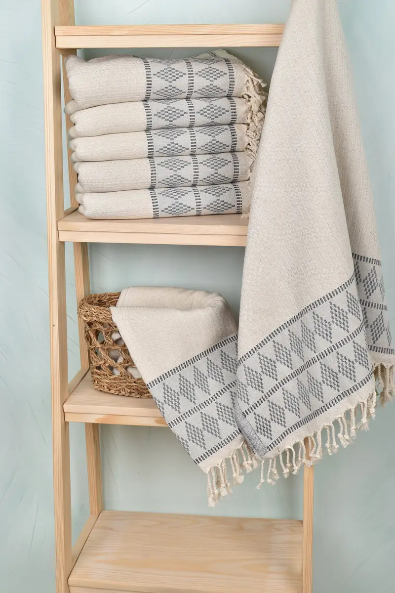 Soft towel, Organic towel, 70x36 Linen Kilim Design Towel, Custom Gifts, Beach Towel Bulk, Personalized Towel Gift, Girls Weekend Getaways Ideas - 3