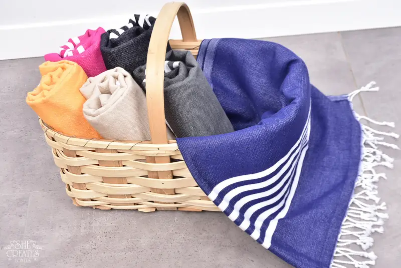 Bachelorette Party Gift, 70x40 Cotton Striped Towel, Christmas Favors, Summer Towel, Turkish bath towel, Soft towel, Handwoven Turkish bath towel - 7
