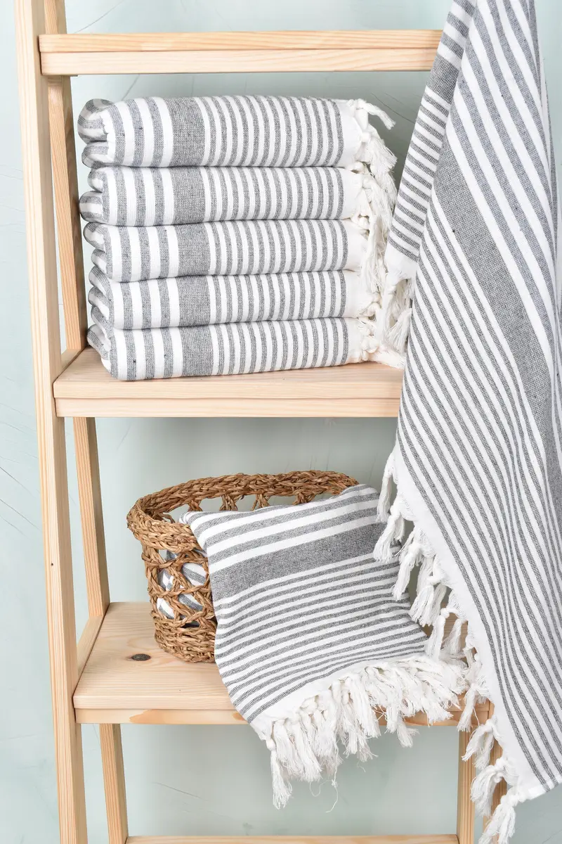 Custom Wedding Gifts, Turkish beach towel, Thin towel, Bathroom Towel, 68x40 Cotton Striped Terry Towel, Florida Bachelorette Party Favors - 3
