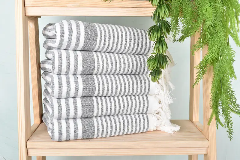 Custom Wedding Gifts, Turkish beach towel, Thin towel, Bathroom Towel, 68x40 Cotton Striped Terry Towel, Florida Bachelorette Party Favors - 2