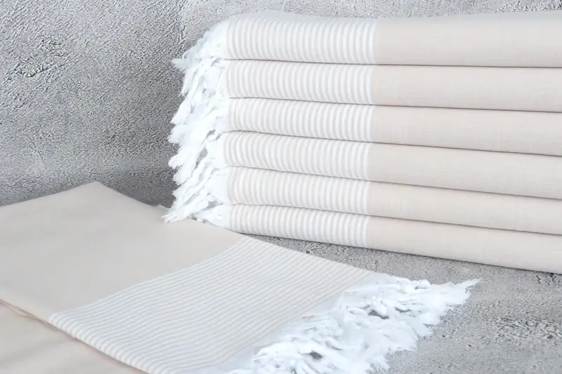 Bridal Gifts, Sand-resistant towel, Large Turkish Towel, Scarf Towel, 80x36 Cotton Striped Towel, Personalized Beach Towel, Oversized Beach Towel - 2