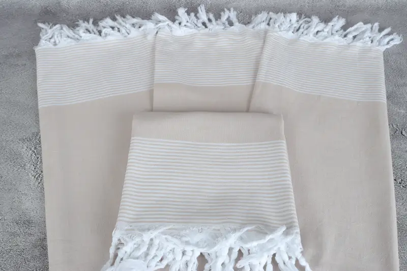 Bridal Gifts, Sand-resistant towel, Large Turkish Towel, Scarf Towel, 80x36 Cotton Striped Towel, Personalized Beach Towel, Oversized Beach Towel - 4