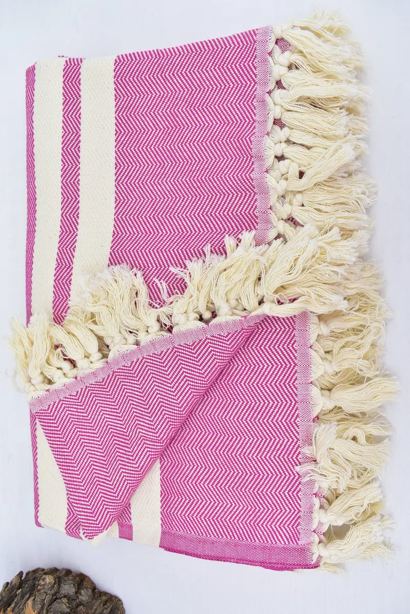 Turkish Cotton Throw Blanket, Bachelor Party Gifts, Decorative Blanket, Throw Blanket Couch, Tablecloth, 96x80 Cotton Herringbone Towel - 4