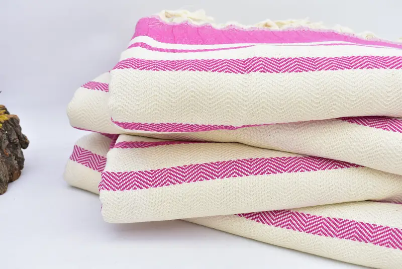 Turkish Cotton Throw Blanket, Bachelor Party Gifts, Decorative Blanket, Throw Blanket Couch, Tablecloth, 96x80 Cotton Herringbone Towel - 2