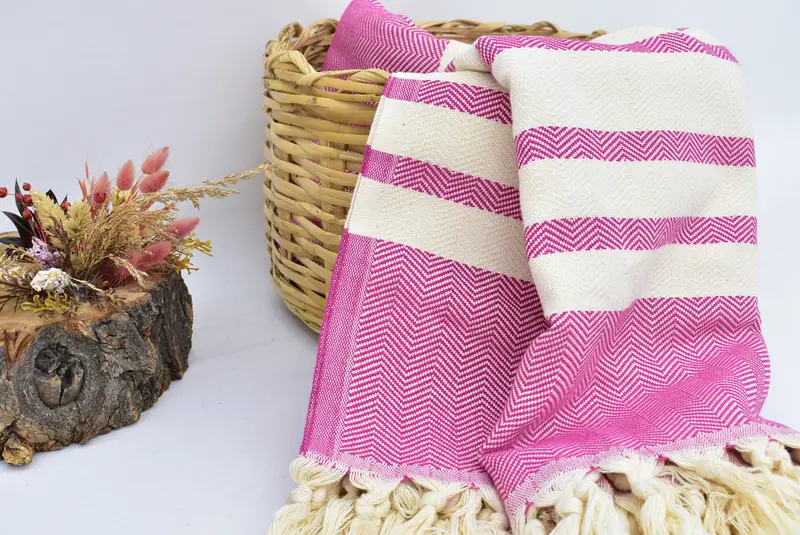 Turkish Cotton Throw Blanket, Bachelor Party Gifts, Decorative Blanket, Throw Blanket Couch, Tablecloth, 96x80 Cotton Herringbone Towel - 8