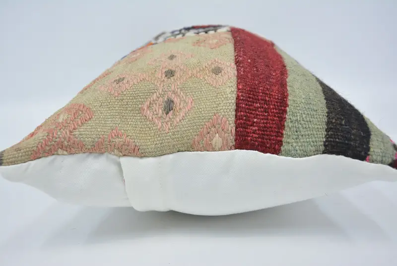 Morroccon Kilim Cushion Cushion Case, Kilim Cushion Sham, 12x24 White Pillow Case, Kilim Pillow Cover, Cushion, Ethnical Kilim Rug Pillow - 5