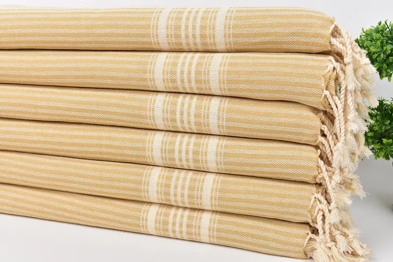 Personalized Kitchen Towel, Spa Towel, Wedding Gift, Handmade Gift, Personalized Hand Towel, 40x18 Cotton Striped Towel, Monogrammed Turkish Towel - 3