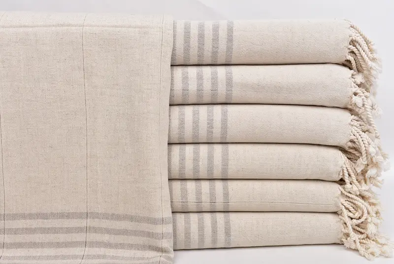 68x36 Cotton Striped Towel, Wedding Hand Made Gift, Pool Towels, Bridesmaid Gift Towel, Unique Gift, Luxury towel, Wedding Favors, Decorative Towel - 1