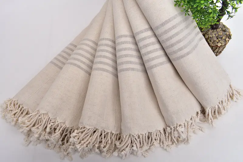 68x36 Cotton Striped Towel, Wedding Hand Made Gift, Pool Towels, Bridesmaid Gift Towel, Unique Gift, Luxury towel, Wedding Favors, Decorative Towel - 4