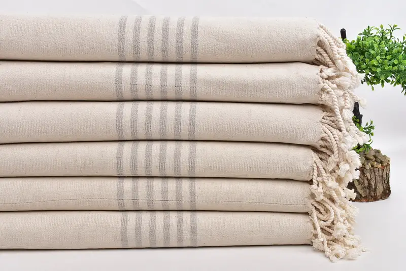 68x36 Cotton Striped Towel, Wedding Hand Made Gift, Pool Towels, Bridesmaid Gift Towel, Unique Gift, Luxury towel, Wedding Favors, Decorative Towel - 3