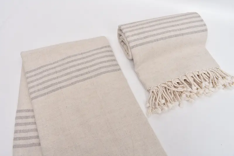 68x36 Cotton Striped Towel, Wedding Hand Made Gift, Pool Towels, Bridesmaid Gift Towel, Unique Gift, Luxury towel, Wedding Favors, Decorative Towel - 7