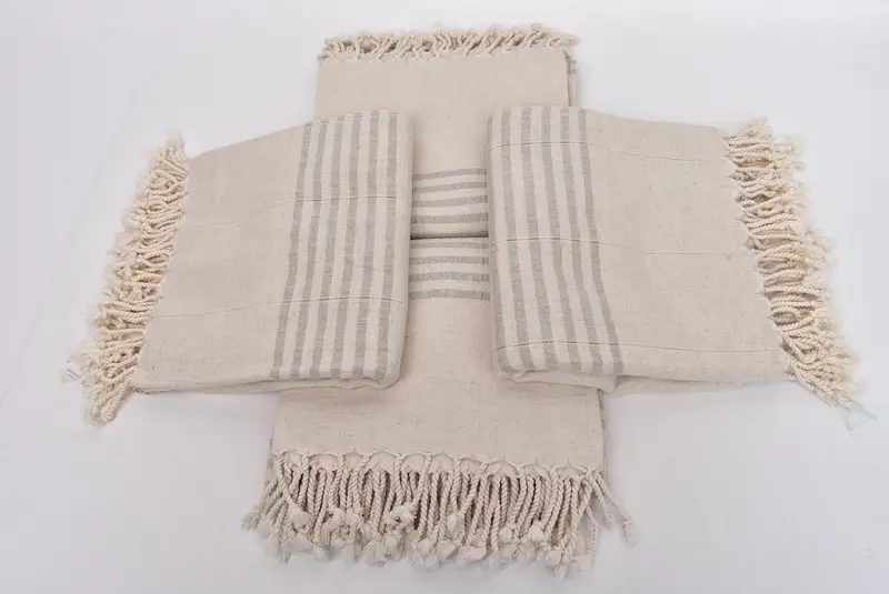 68x36 Cotton Striped Towel, Wedding Hand Made Gift, Pool Towels, Bridesmaid Gift Towel, Unique Gift, Luxury towel, Wedding Favors, Decorative Towel - 6