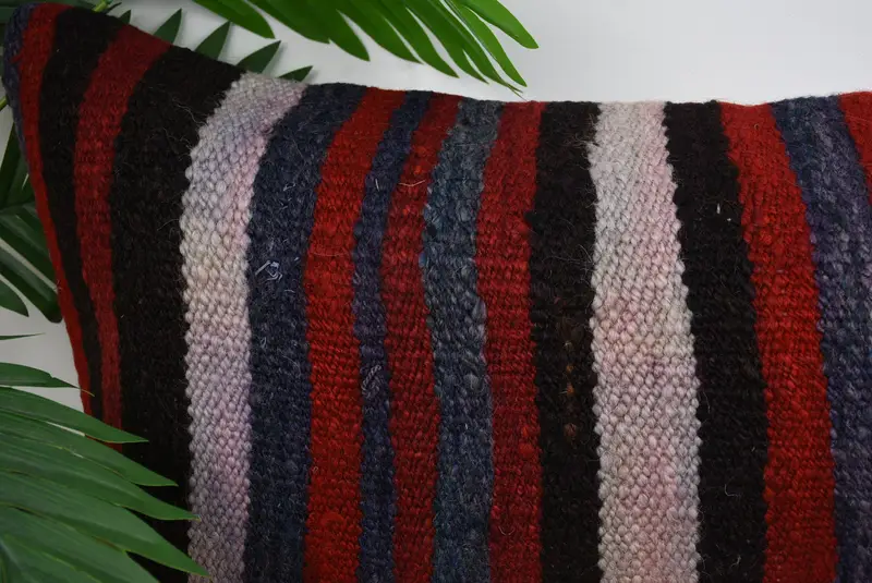 Outdoor Bolster Cushion Case, 16x48 Blue Pillow, Cushion, Office Chair Cushion, Antique Pillows, Kilim Pillow, Kilim Pillow Cover - 2