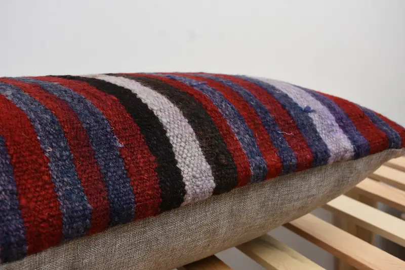 Outdoor Bolster Cushion Case, 16x48 Blue Pillow, Cushion, Office Chair Cushion, Antique Pillows, Kilim Pillow, Kilim Pillow Cover - 7