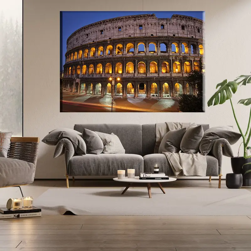 Rome Colosseum Wall Decor, Office Wall Art, Home Decor, Living Room Wall Art, Canvas Wall Art, Modern Wall Decor, Personalized Wall Art, - 6