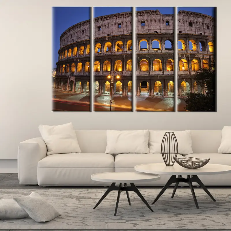 Rome Colosseum Wall Decor, Office Wall Art, Home Decor, Living Room Wall Art, Canvas Wall Art, Modern Wall Decor, Personalized Wall Art, - 2