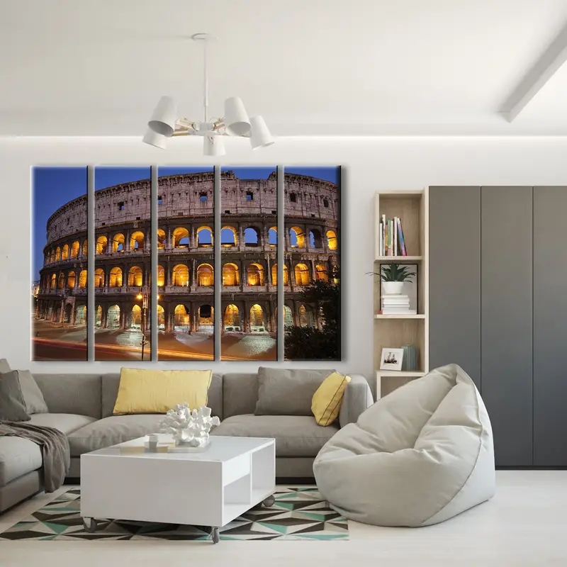 Rome Colosseum Wall Decor, Office Wall Art, Home Decor, Living Room Wall Art, Canvas Wall Art, Modern Wall Decor, Personalized Wall Art, - 1