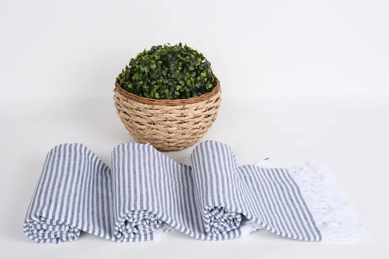 Bridal Shower Gift, Cotton towel, Bath towel, Gift Boxes Towel, 68x36 Cotton Striped Towel, Eco-friendly Turkish towel for home and travel - 8