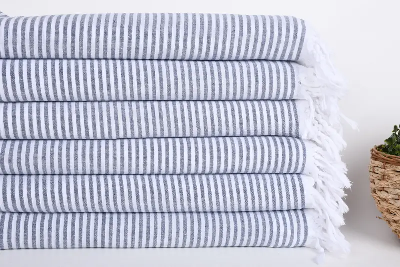 Bridal Shower Gift, Cotton towel, Bath towel, Gift Boxes Towel, 68x36 Cotton Striped Towel, Eco-friendly Turkish towel for home and travel - 2