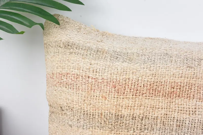 Hippie Throw Cushion Cover, Boho Pillow, Cushion, Gift Pillow, Sofa Cushion Case, Boho Pillow Sham Cover, 12x24 Beige Pillow Cover, Pastel Cushion - 2