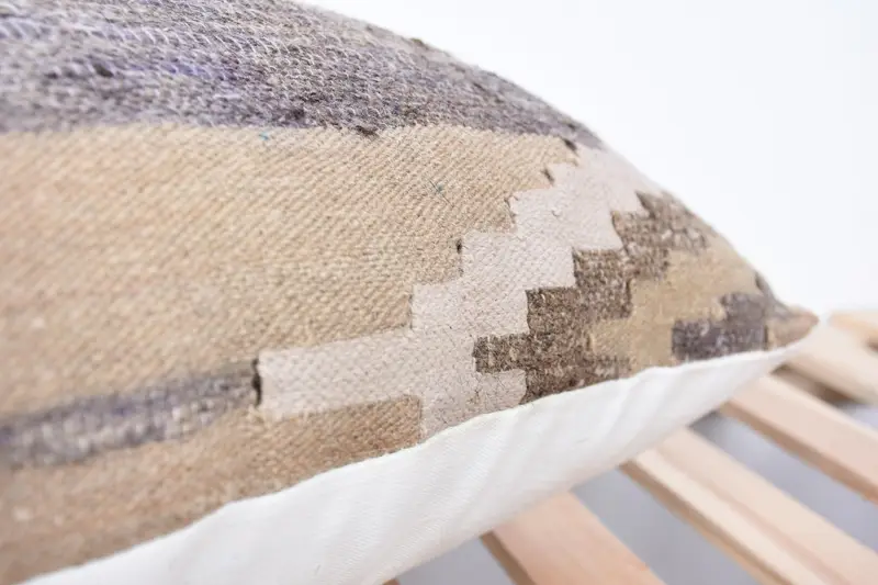 Kilim Pillow, Kilim Cushion Sham, Turkish Pillow, 20x20 Beige Cushion Cover, One Of A Kind Cushion, Traditional Cushion Cover, Pillow Sham - 7