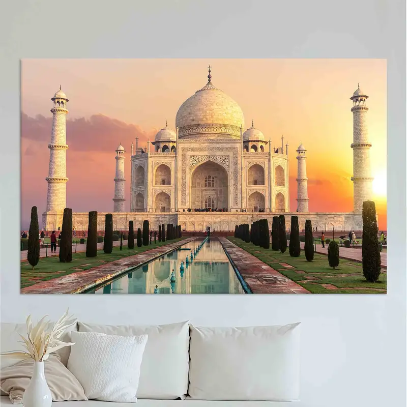 エレガントなインドのキャンバス: 七不思議と夕日