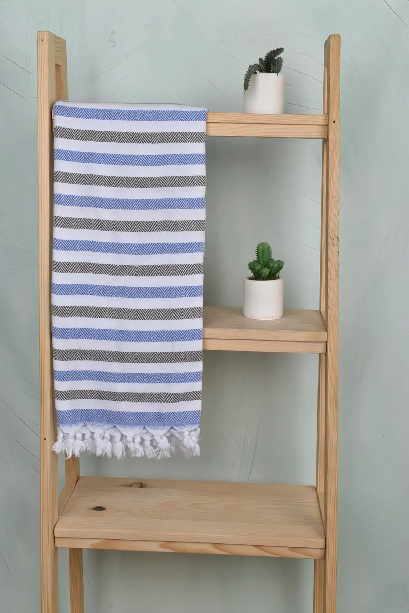 Handmade Turkish hammam towel, Beach towel, 64x40 Cotton Striped Towel, Personalized Gift, Turkish Towel Set, Best Friend Gift Ideas, Summer Gift - 8