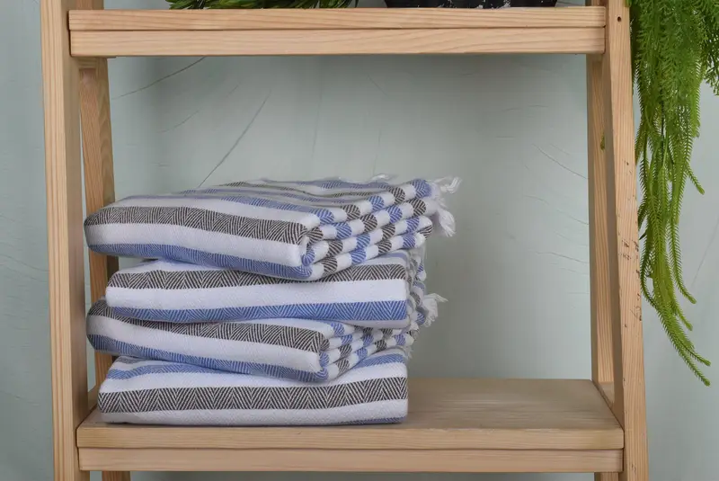 Handmade Turkish hammam towel, Beach towel, 64x40 Cotton Striped Towel, Personalized Gift, Turkish Towel Set, Best Friend Gift Ideas, Summer Gift - 7