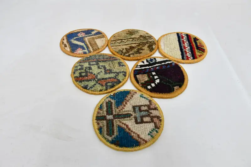 Elegantes posavasos de alfombras azules y verdes, posavasos de regalo de inauguración de la casa premium