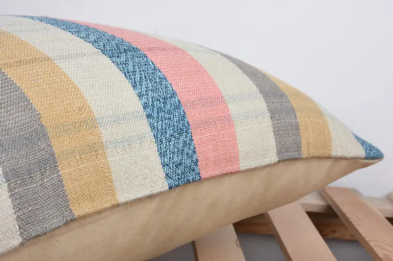 Handwoven Pillow, Antique Pillows, Lounge Throw Pillow Case, Kilim Pillow Cover, Turkish Kilim Pillow, Pillow, 16x24 Blue Pillow Case - 7