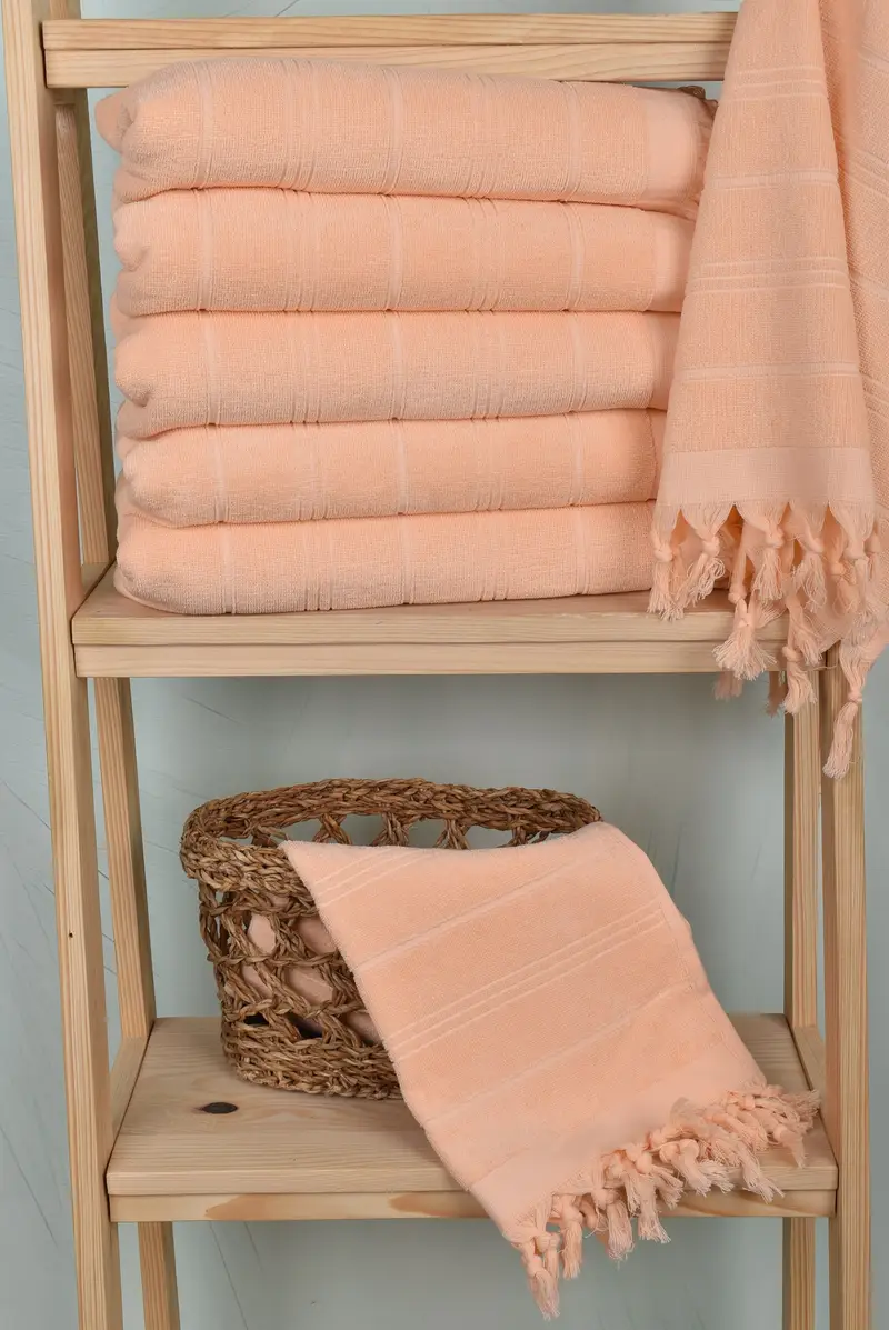 Bridesmaid Gifts, Travel Towel, Best Friend Gift Ideas, 40x18 Cotton Striped Terry Towel, Handmade Gift, Personalized Gift, Turkish Hand Towel - 3