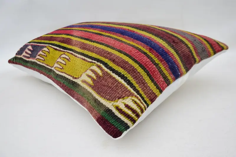 Pillow Case, 16x24 Green Pillow Case, Vintage Pillow, Personalized Gift Pillow Pillow Sham, Pillow for Couch, Vintage Kilim Throw Pillow - 6