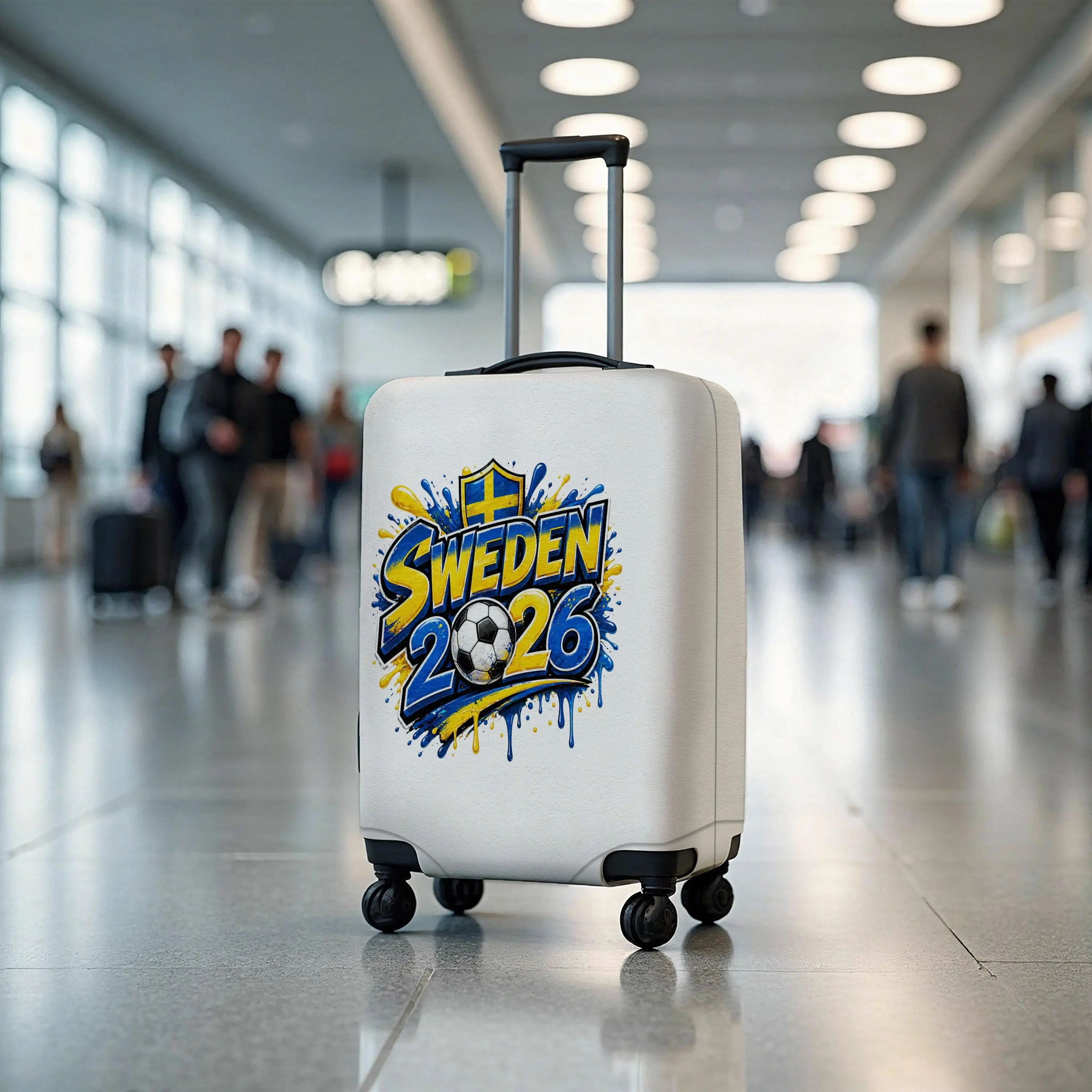 Schweden Fußball Gepäckhülle, 2026 Fan Kofferschutz, Sport Reisehülle, Custom Football - 1
