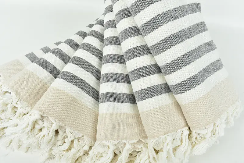 68x40 Cotton Striped Terry Towel, Personalized Wedding Gift, Family Gift Basket, Cotton towel, Gift Towel, Bachelorette Party Gifts Bridesmaids - 4